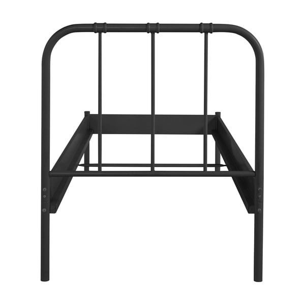 Černá kovová jednolůžková postel bez roštu 90x200 cm Aaron – Støraa-image-4