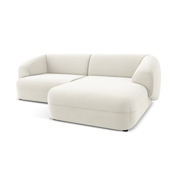 Bílá sametová rohová pohovka (pravý roh) Moana – Makamii-image-2