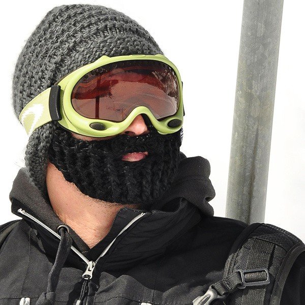 Tmavě šedá čepice s odepínatelným plnovousem Beardo Original -image-2