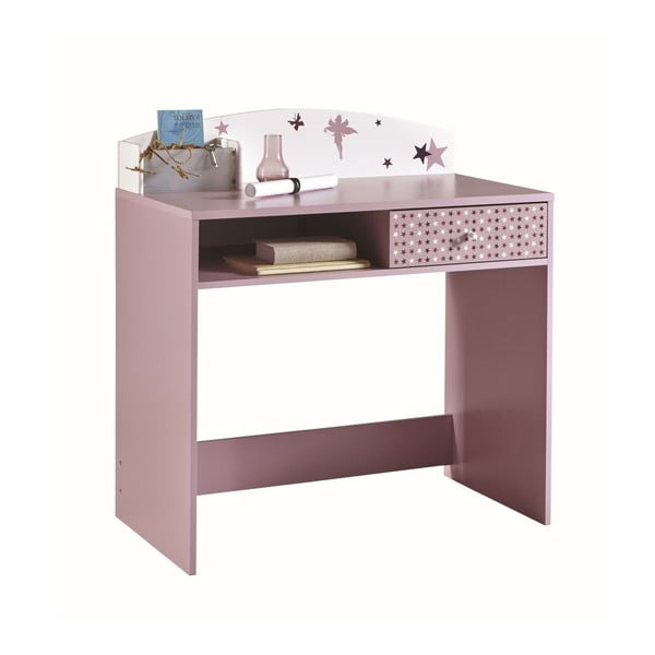 Růžový dětský psací stůl Demeyere Fairy