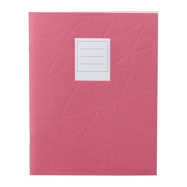 Růžový zápisník Polaroid Soft Touch, 23 x 17,7 cm