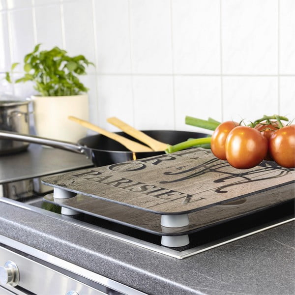 Sada 2 skleněných krytů na sporák Wenko Bistrot, 52 x 30 cm-image-1