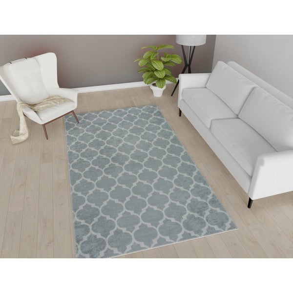 Světle šedo-krémový pratelný koberec 180x120 cm - Vitaus-image-1