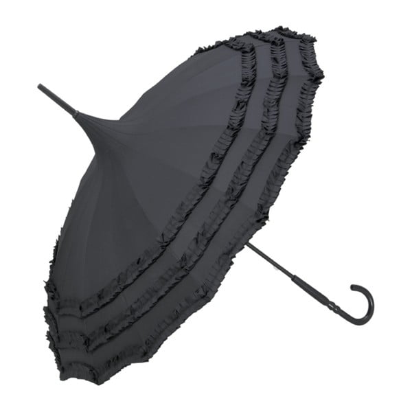 Černý holový deštník Von Lilienfeld Pagoda Amelie