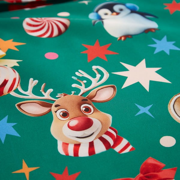 Zelené povlečení na dvoulůžko 200x200 cm Christmas Icons – Catherine Lansfield-image-4