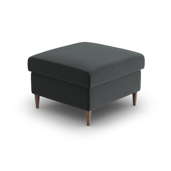 Tmavě šedá sametová podnožka Kyoto – Cosmopolitan Design-image-2