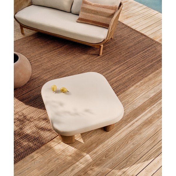 Zahradní konferenční stolek s betonovou deskou 80x80 cm Labra – Kave Home-image-3