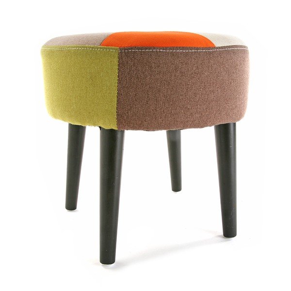 Taburetka Versa Red Patchwork, ⌀ 35 cm-image-1