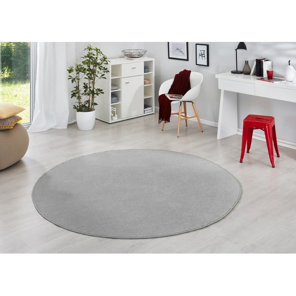 Světle šedý kulatý koberec ø 200 cm Fancy – Hanse Home-image-1