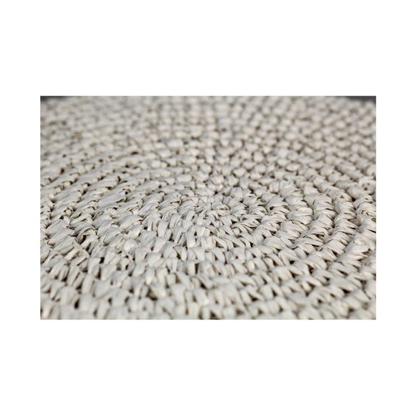 Puf z rafie s bílým detailem HSM collection Raffia, 40 x 50 cm-image-2