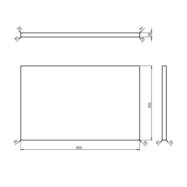 Deska pod umyvadlo z dubového dřeva v přírodní barvě 80x50 cm Woody – Sapho-image-4