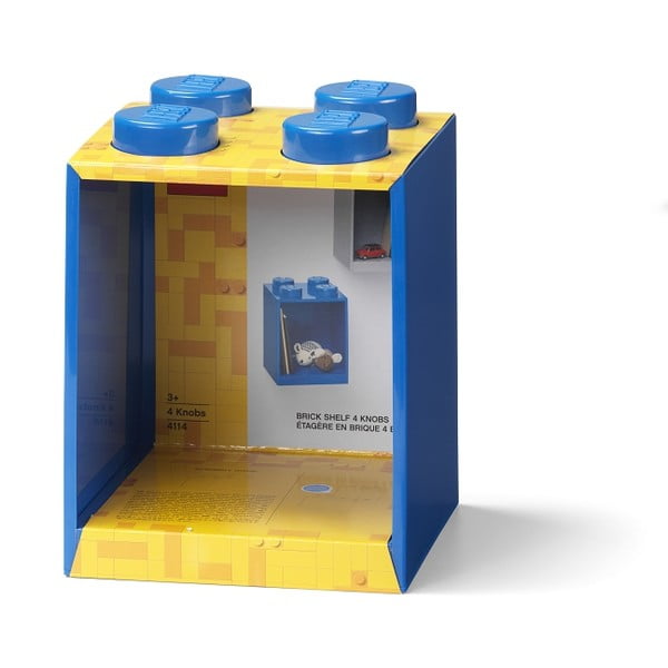 Dětská modrá nástěnná police LEGO® Brick 4-image-3