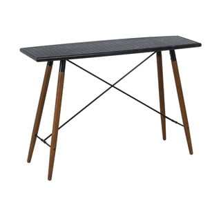 Černý kovový konzolový stolek 38x120 cm Oslo – Ixia