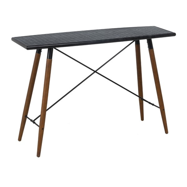 Černý kovový konzolový stolek 38x120 cm Oslo – Ixia