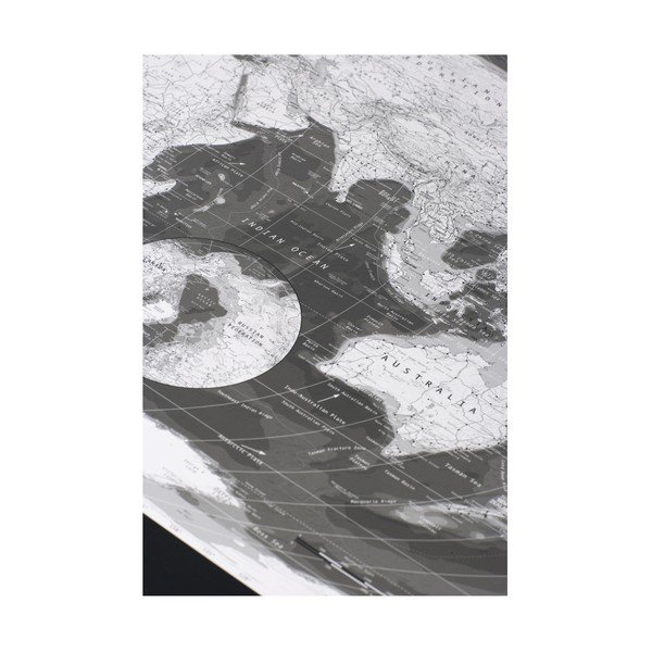 Mapa světa v průhledném pouzdru The Future Mapping Company Monochrome World Map, 130 x 72 cm-image-1
