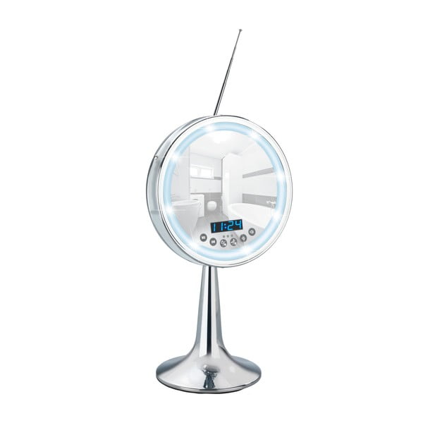 Zvětšovací stolní zrcadlo s LED světlem a rádiem Wenko Imperial