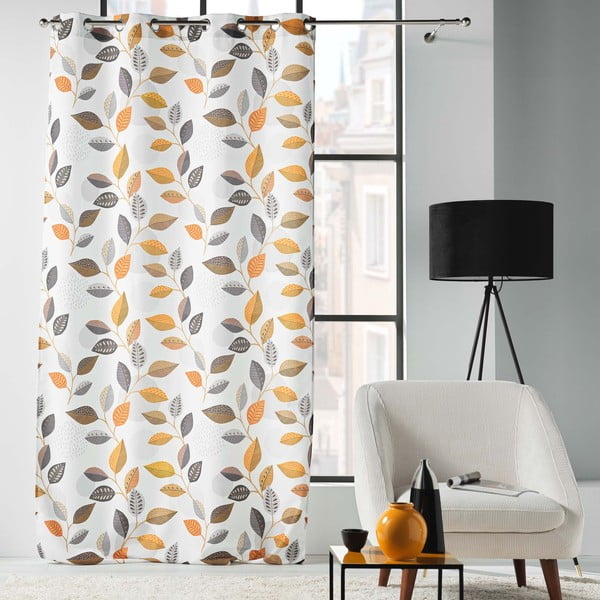 Žlutý/bílý závěs 140x280 cm Vahine – douceur d'intérieur-image-2