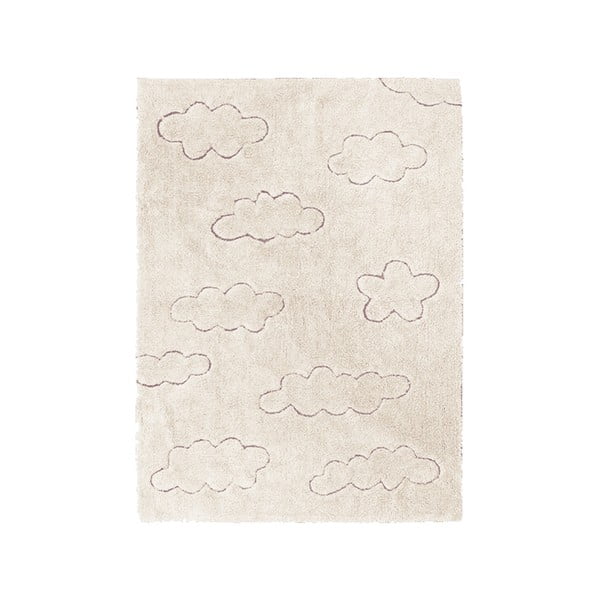 Krémový pratelný ručně tkaný bavlněný dětský koberec 120x160 cm Clouds – Lorena Canals