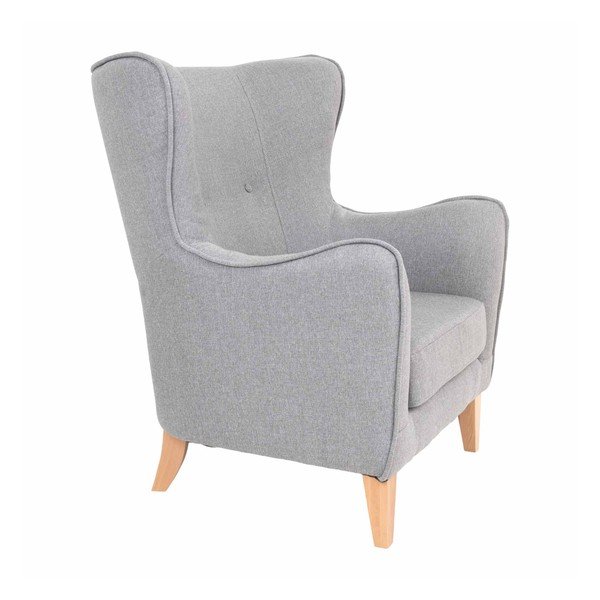 Světle šedé křeslo ušák House Nordic Campo-image-3