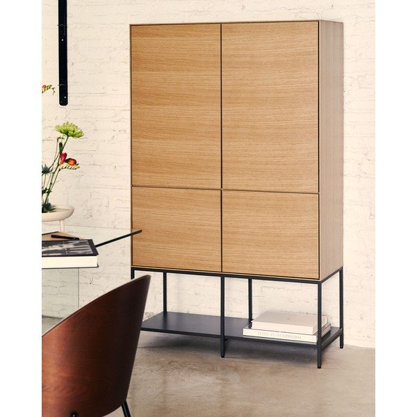 Skříňka v dekoru dubu v přírodní barvě 97,5x160 cm Vedrana – Kave Home-image-1