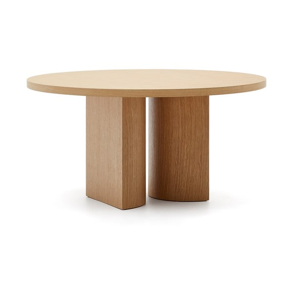 Kulatý jídelní stůl v dekoru dubu ø 150 cm Nealy – Kave Home