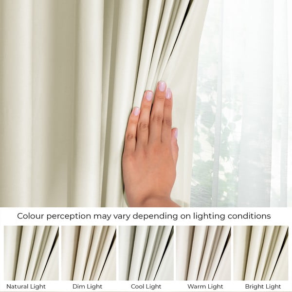 Krémový sametový dimout závěs 140x270 cm Eyelets – Restilo-image-4