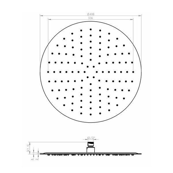Hlavová sprcha z nerezové oceli v leskle stříbrné barvě ø 40 cm Slim – Sapho-image-1