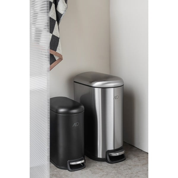 Nášlapný odpadkový koš z nerezové oceli ve stříbrné barvě 10 l Wather – Mette Ditmer Denmark-image-2