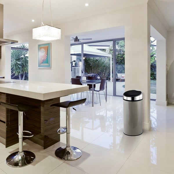 Taupe dotykový ocelový odpadkový koš 30 l – MSV-image-1