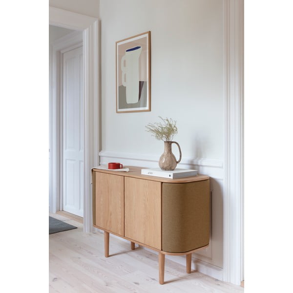 Černo-hnědá nízká komoda v dekoru dubu 109x75 cm Treasures – UMAGE-image-4