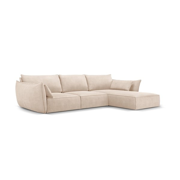 Béžová rohová pohovka (pravý roh) Vanda – Mazzini Sofas-image-2