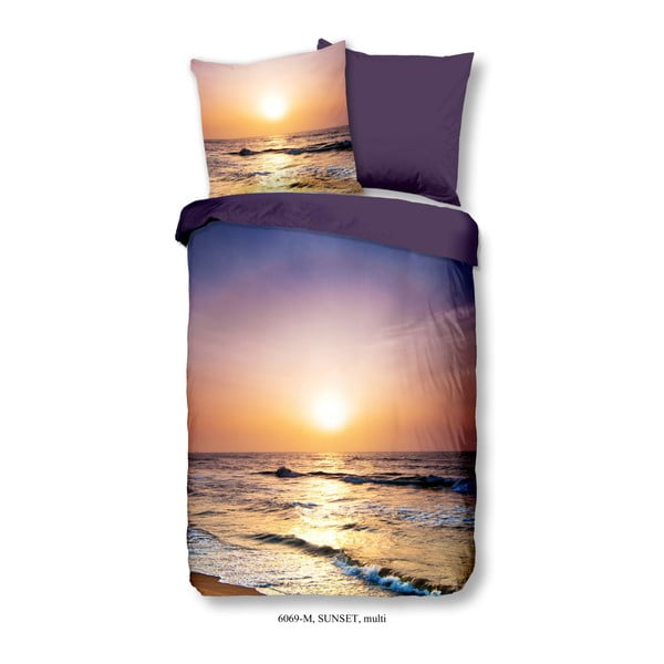 Povlečení na jednolůžko z mikroperkálu Muller Textiels Sunset Over Sea, 135 x 200 cm
