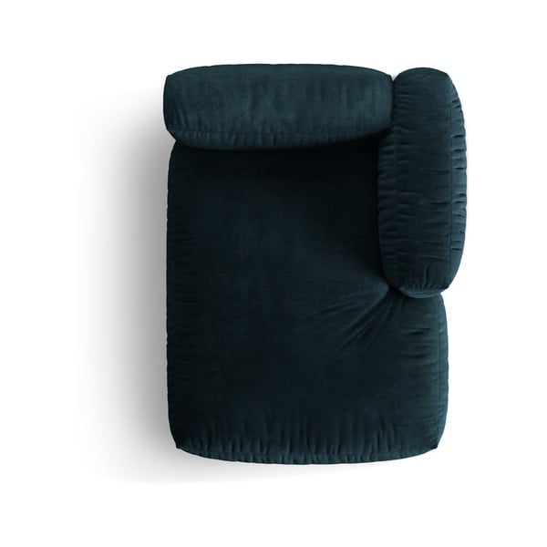 Tmavě modrý sametový modul pohovky (pravý roh) Martina – Micadoni -image-3