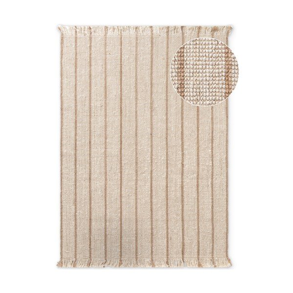 Krémový ručně tkaný jutový koberec 160x230 cm Harvest Sierra – Elle Decoration