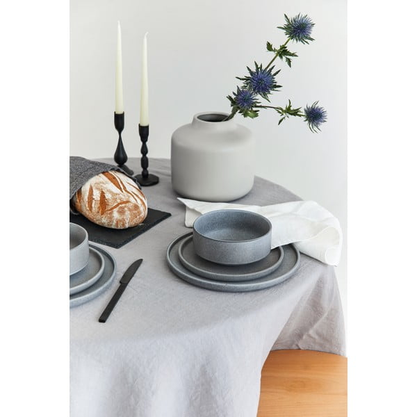 12dílná sada šedého kameninového nádobí Bonami selection Malia-image-1