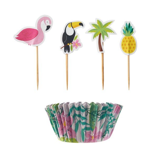 Set papírových košíčků a zápichů na cupcaky Mason Cash Tropical
