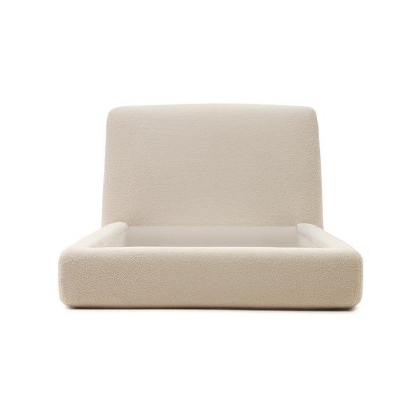 Béžová čalouněná jednolůžková postel 90x200 cm Martina – Kave Home-image-4