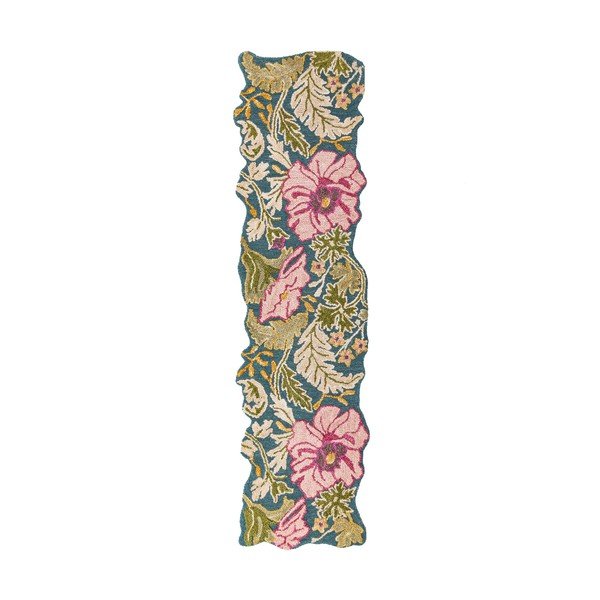 Ručně tkaný vlněný běhoun 60x230 cm Daphne Shaped Floral – Flair Rugs