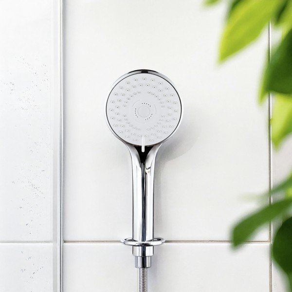 Plastová sprchová hlavice ve stříbrné barvě ø 9,5 cm Uno – Allstar-image-1