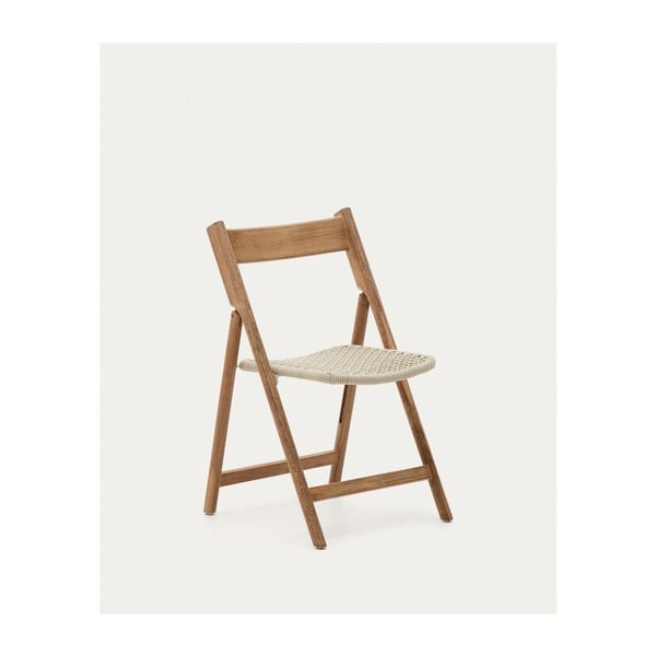 Dřevěná zahradní židle v bílo-přírodní barvě Dandara – Kave Home