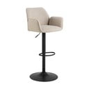 Béžová barová židle s nastavitelnou výškou/s područkami (výška sedáku 85 cm) Glenda – Actona