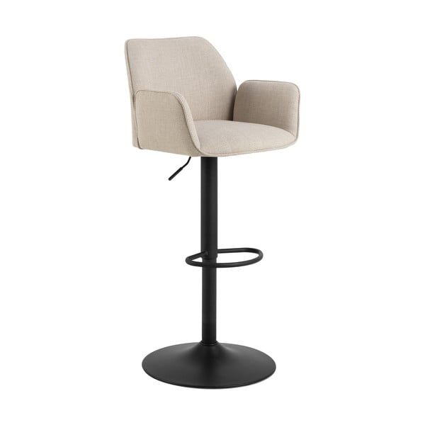 Béžová barová židle s nastavitelnou výškou/s područkami (výška sedáku 85 cm) Glenda – Actona