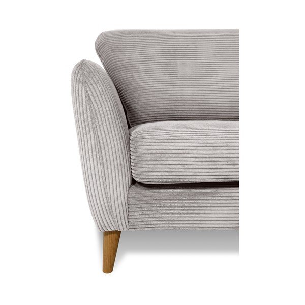 Světle šedá manšestrová pohovka 170 cm Paris – Scandic-image-4