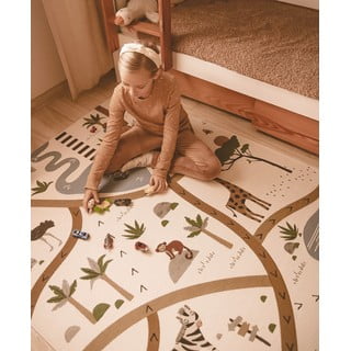 Krémový dětský koberec 123x180 cm Little Savannah – Nattiot