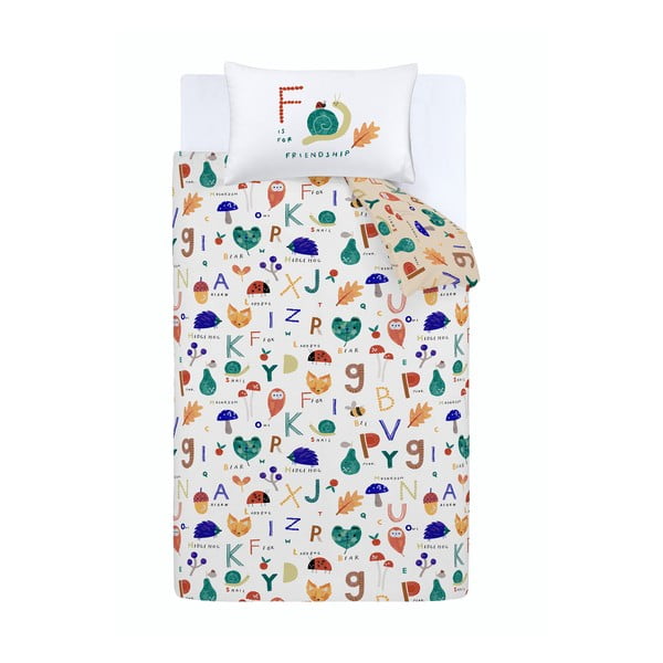 Dětské povlečení na jednolůžko 140x200 cm Woodland Alphabet – RHS-image-2