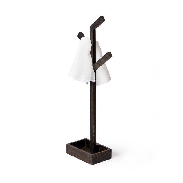 Stojan na osušky z dubového dřeva Wireworks Mezza Dark Branch-image-1
