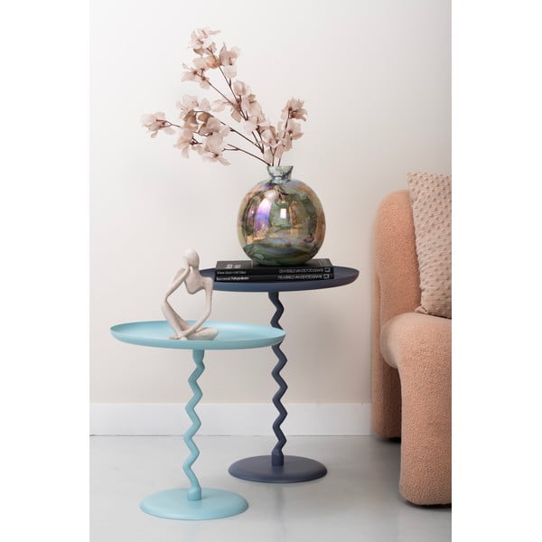 Kovový kulatý odkládací stolek ø 40 cm Zig Zag – Leitmotiv-image-1