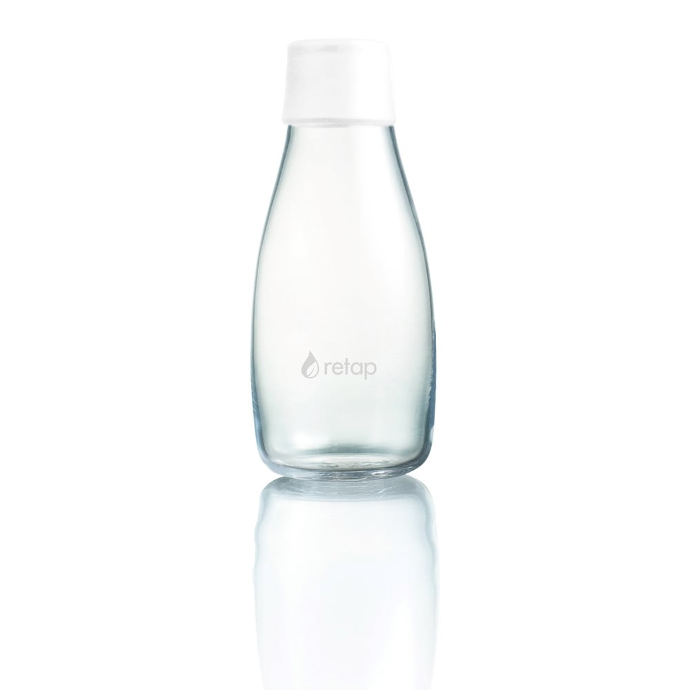Bílá skleněná lahev ReTap, 300 ml