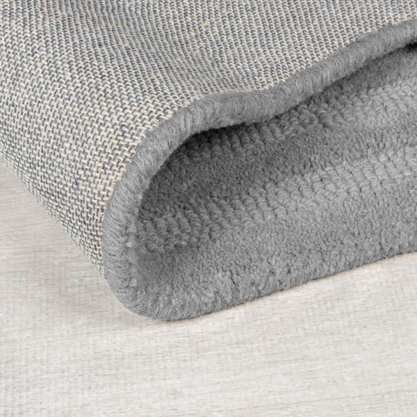 Šedý ručně tkaný vlněný koberec 160x230 cm Zen Rectangles – Flair Rugs-image-3