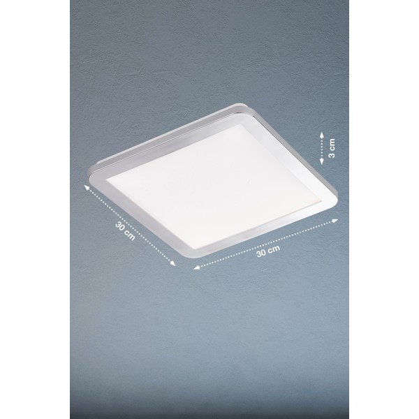 LED stropní svítidlo ve stříbrné barvě 30x30 cm Gotland – Fischer & Honsel-image-1